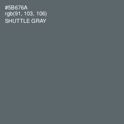 #5B676A - Shuttle Gray Color Image