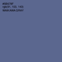 #5B678F - Waikawa Gray Color Image