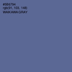 #5B6794 - Waikawa Gray Color Image