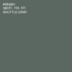 #5B6861 - Shuttle Gray Color Image