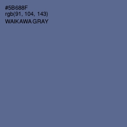 #5B688F - Waikawa Gray Color Image