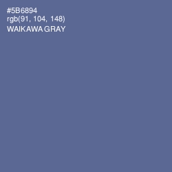 #5B6894 - Waikawa Gray Color Image