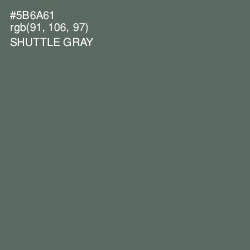 #5B6A61 - Shuttle Gray Color Image