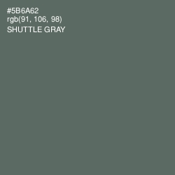 #5B6A62 - Shuttle Gray Color Image
