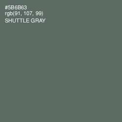 #5B6B63 - Shuttle Gray Color Image