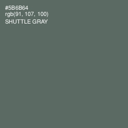 #5B6B64 - Shuttle Gray Color Image