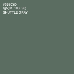 #5B6C60 - Shuttle Gray Color Image