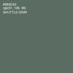 #5B6C62 - Shuttle Gray Color Image