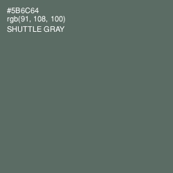 #5B6C64 - Shuttle Gray Color Image