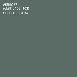 #5B6C67 - Shuttle Gray Color Image