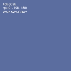 #5B6C9E - Waikawa Gray Color Image