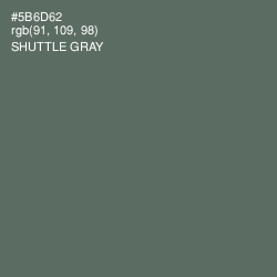 #5B6D62 - Shuttle Gray Color Image
