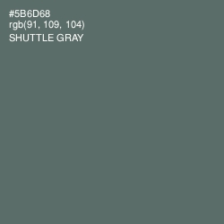 #5B6D68 - Shuttle Gray Color Image