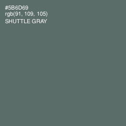 #5B6D69 - Shuttle Gray Color Image