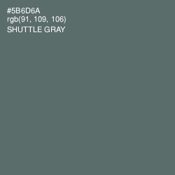 #5B6D6A - Shuttle Gray Color Image