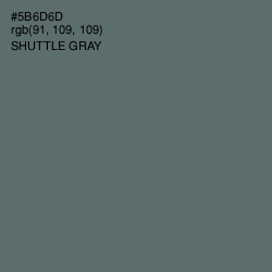 #5B6D6D - Shuttle Gray Color Image