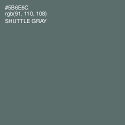 #5B6E6C - Shuttle Gray Color Image