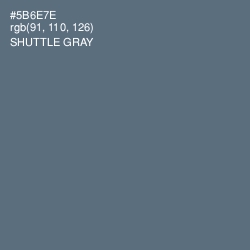 #5B6E7E - Shuttle Gray Color Image