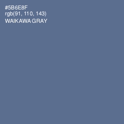 #5B6E8F - Waikawa Gray Color Image