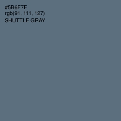 #5B6F7F - Shuttle Gray Color Image