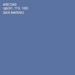 #5B73A0 - San Marino Color Image