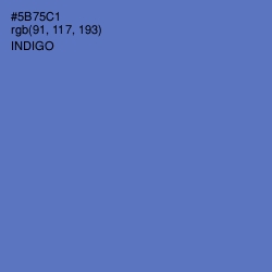 #5B75C1 - Indigo Color Image