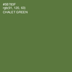#5B783F - Chalet Green Color Image