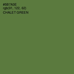 #5B7A3E - Chalet Green Color Image