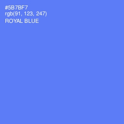 #5B7BF7 - Royal Blue Color Image