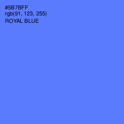 #5B7BFF - Royal Blue Color Image