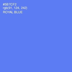 #5B7CF2 - Royal Blue Color Image