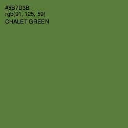 #5B7D3B - Chalet Green Color Image