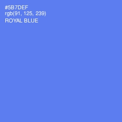 #5B7DEF - Royal Blue Color Image