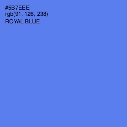 #5B7EEE - Royal Blue Color Image