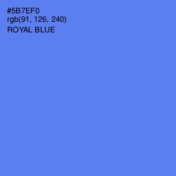 #5B7EF0 - Royal Blue Color Image