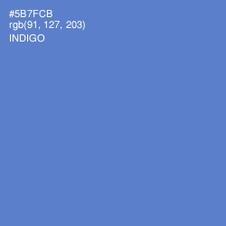 #5B7FCB - Indigo Color Image