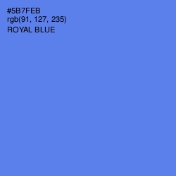 #5B7FEB - Royal Blue Color Image