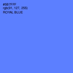 #5B7FFF - Royal Blue Color Image