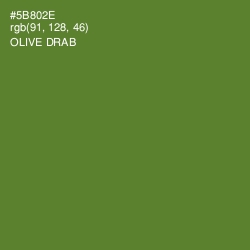 #5B802E - Olive Drab Color Image