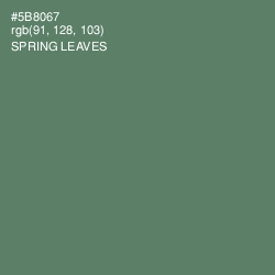 #5B8067 - Spring Leaves Color Image