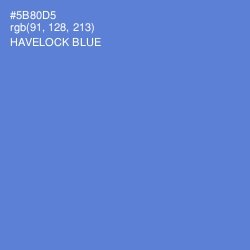 #5B80D5 - Havelock Blue Color Image