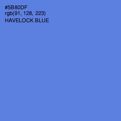 #5B80DF - Havelock Blue Color Image