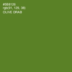 #5B8126 - Olive Drab Color Image