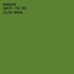 #5B8232 - Olive Drab Color Image