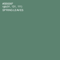 #5B836F - Spring Leaves Color Image