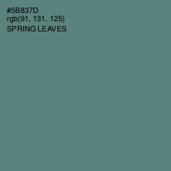 #5B837D - Spring Leaves Color Image