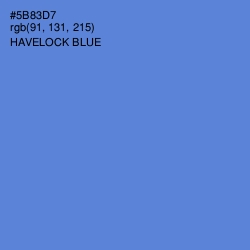 #5B83D7 - Havelock Blue Color Image