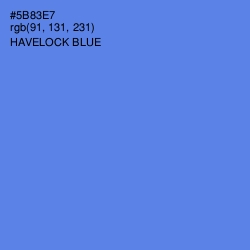 #5B83E7 - Havelock Blue Color Image