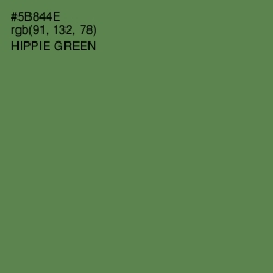 #5B844E - Hippie Green Color Image