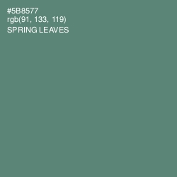 #5B8577 - Spring Leaves Color Image